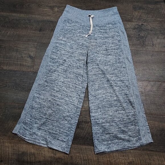 Calvin Klein Preformance Capri Wide Pants Gray Elastic Waist Pull On Comfortcore - Picture 3 of 12